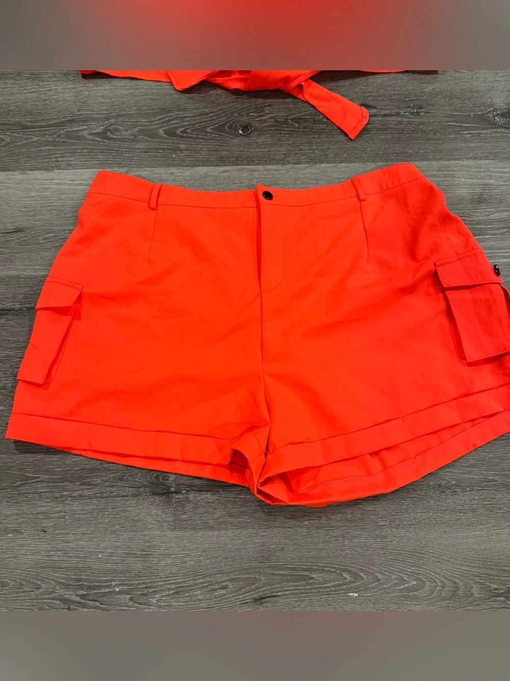 Pink-Orange Cargo top and short set 3xl fashion nova